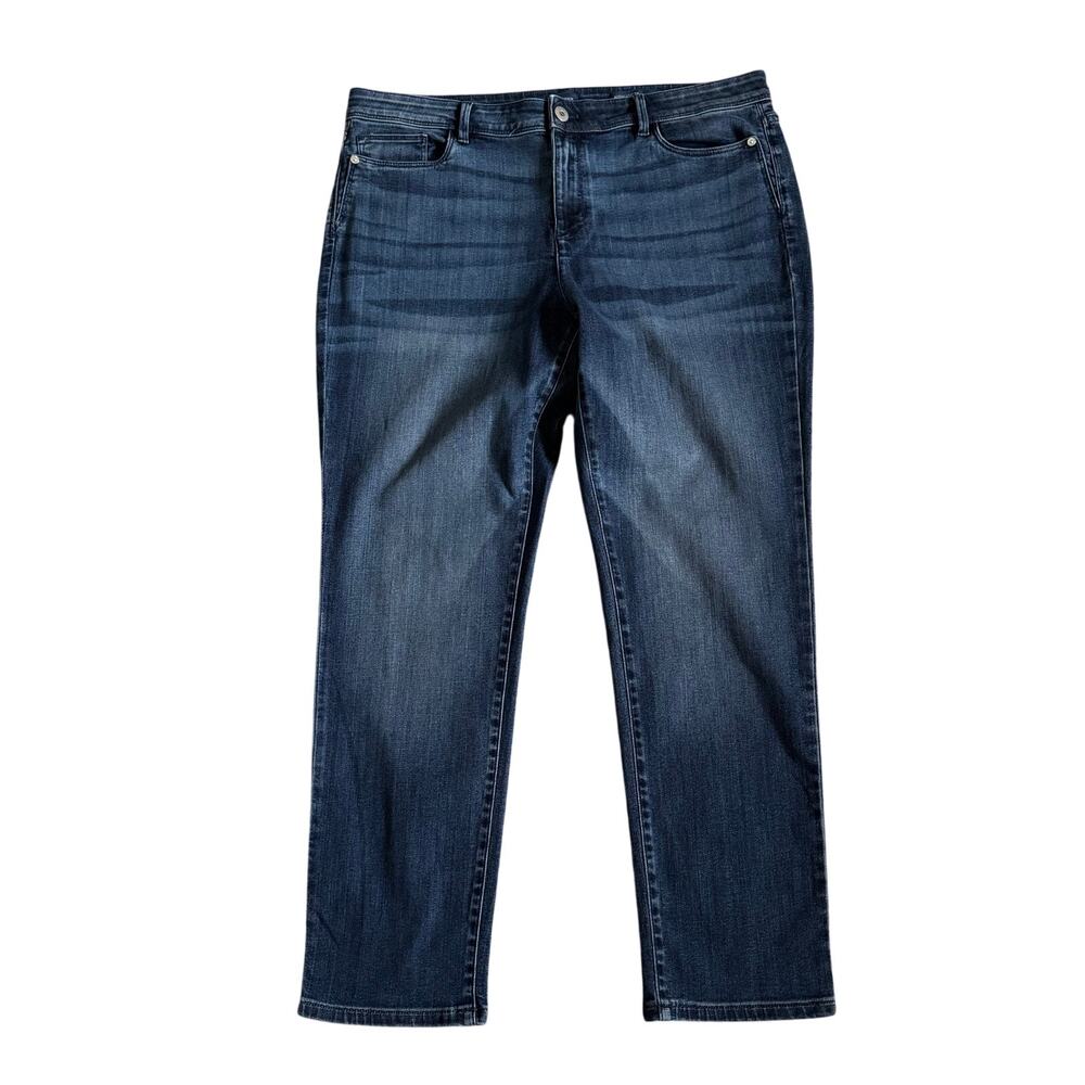 J. Jill Jeans Womens Size 16 Blue Denim Slim Ankle Authentic Fit Classic